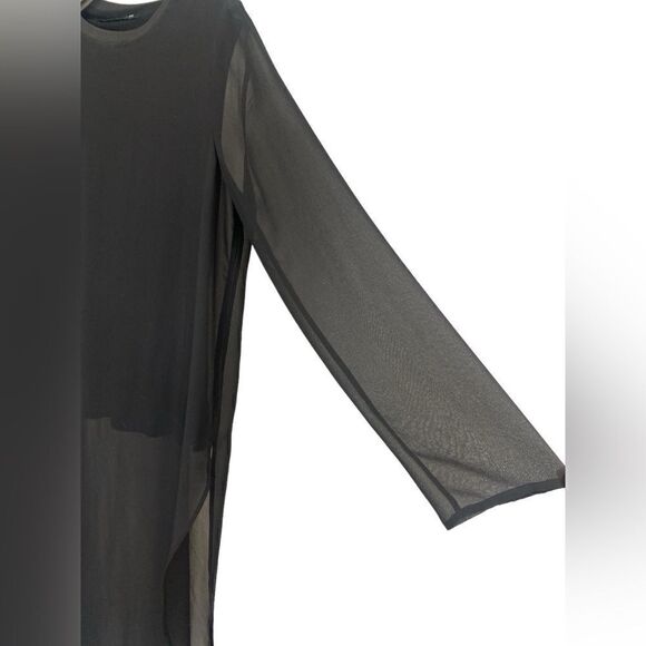 ZARA BLACK SHEER SLEEVES LONG TOP | LIKE NEW ♥️ - Picture 4 of 5